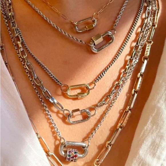 Marla Aaron white gold and rose gold Meander lock - Picture 5 of 5